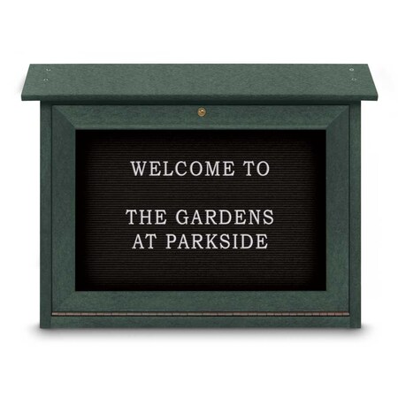 United Visual Products Outdoor Enclosed Combo Board, 48"x36", Bronze Frame/Green & Cinnabar UVCB4836ODBZ-GREEN-CINNABA